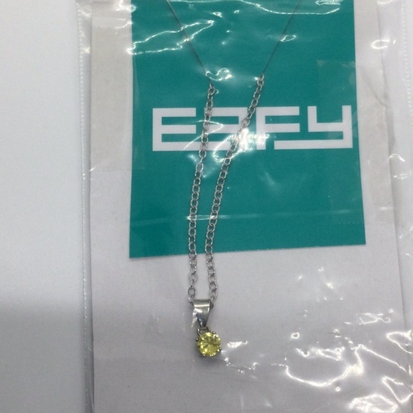 Woman’s Effy Necklaces lot of 3 sliver tone Chains 18” 3 color stones. #47 - Picture 4 of 5